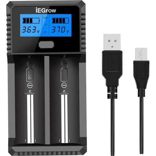 18650 Chargeur Batterie Universel, Chargeur De Piles Intelligent Avec cran Lcd Pour Piles Rechargeables A, Aa, Aaa, Accus 18650, 26650 26500, 22650, 18490, 17670, 17500, 17355, Ect