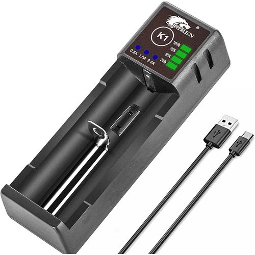 18650 Chargeur De Piles,2a Rapide Universel Chargeur De Batterie Pour 1.2v Ni-Mh/Ni-Cd Aa Aaa C Et 3.7v Li-Ion Chargeur Piles Rechargeable 18650 18500 18350 14500 16340 17500 20700 21700 26650