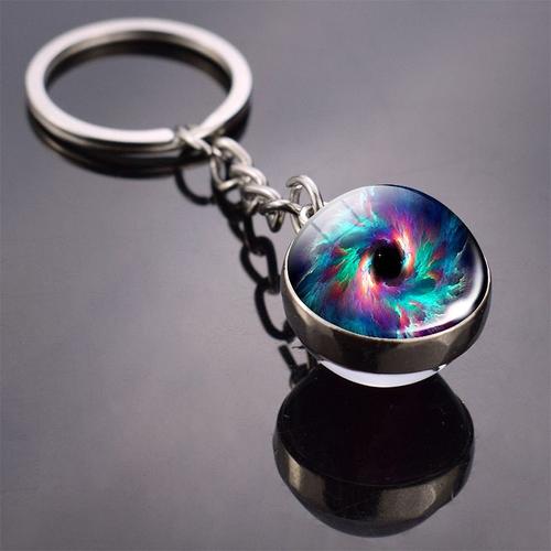 Size 4 -Helix Porte Clés Planète Nebula, Pendentif Boule De Verre, Image Artistique D'andromeda, Cadeau D'astronomie Avec Étoi