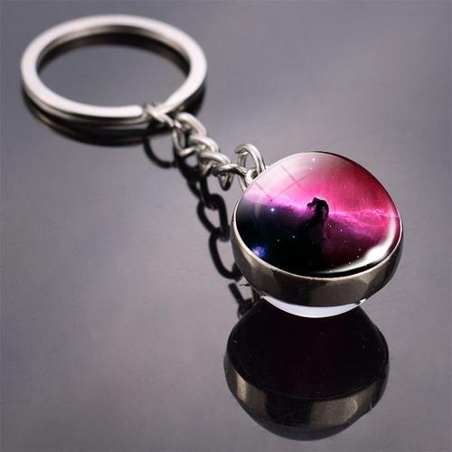 Size 11 -Helix Porte Clés Planète Nebula, Pendentif Boule De Verre, Image Artistique D'andromeda, Cadeau D'astronomie Avec Éto