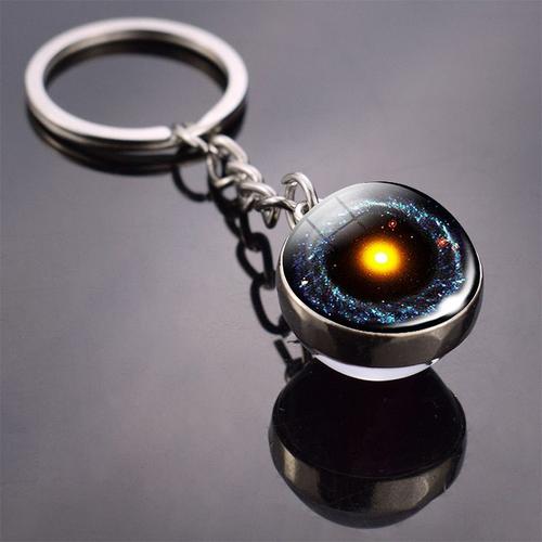 Size 17 -Helix Porte Clés Planète Nebula, Pendentif Boule De Verre, Image Artistique D'andromeda, Cadeau D'astronomie Avec Éto