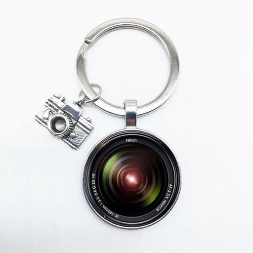 2 -Populaire porte clés caméra pendentif avec objectif reflex photographe reflex passionné porte clés personnalité bijoux cadeau ent