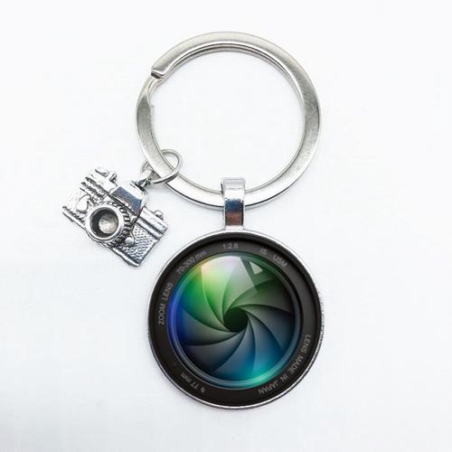 4 -Populaire porte clés caméra pendentif avec objectif reflex photographe reflex passionné porte clés personnalité bijoux cadeau ent