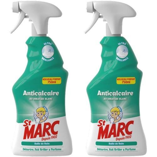 Lot de 2 Pistolets Spray Désinfectant et Nettoyant Anticalcaire au Vinaigre Blanc 750 ml