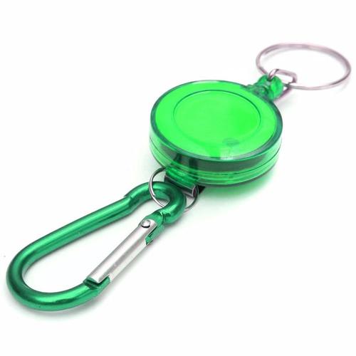 Green -Porte Clé Multifonctionnel Rétractable, Enrouleur De Badge, Porte Carte D'identité, Cordon En Acier