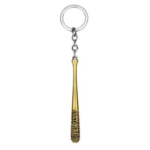 gold -La marche morte métal Negan Lucille Mini Baseball batte balle pendentif porte clés accessoires femmes hommes bijoux