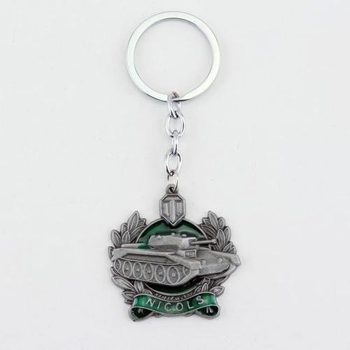 Silver -porte clés en métal, 3 couleurs, jeu de Tank WOT, pendentif, cadeau 50