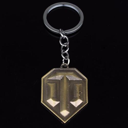 bronze -porte clés en métal, 3 couleurs, jeu de Tank WOT, pendentif, cadeau 50