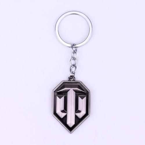 Silver -porte clés en métal, 3 couleurs, jeu de Tank WOT, pendentif, cadeau 50