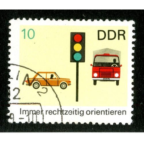 Timbre Oblitéré Ddr , Immer Rechtzeitig Orientieren, 10
