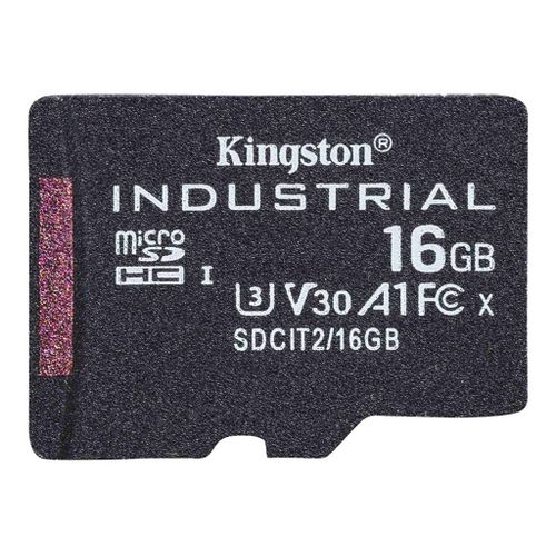 Kingston Industrial - Carte mémoire flash - 16 Go - A1 / Video Class V30 / UHS-I U3 / Class10 - microSDHC UHS-I