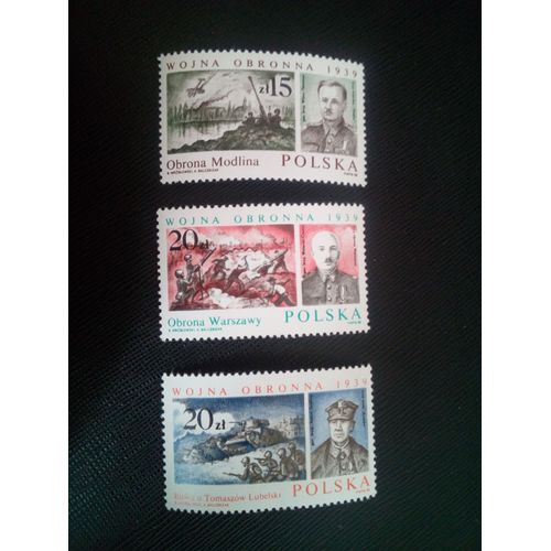 Timbre Pologne Yt 2966 A 2968 Séries: 49e Anniversaire De L'invasion De La Pologne 1988 ( 100805 )