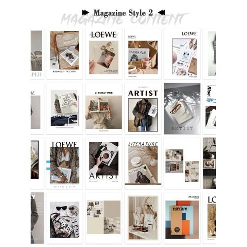 Modèle de magazine de mode pour la photographie,accessoires de studio photo,décoration de fond,accessoires de vie,prise de vue,page 24 - Type Black-28x21cm