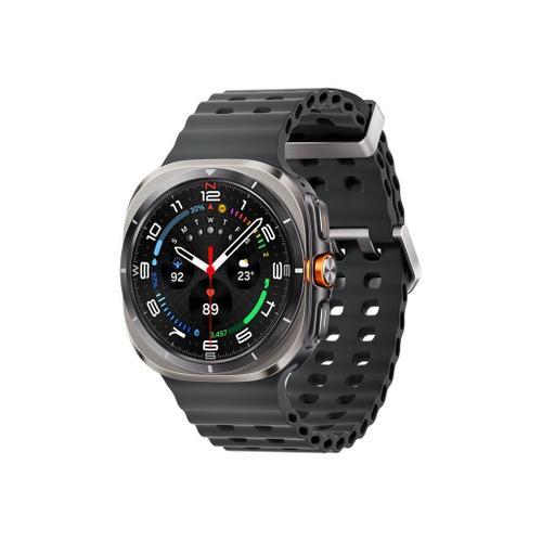 Montre Connectée Samsung Galaxy Watch Ultra - Boîtier 47 Mm Avec Bracelet Caoutchouc Taille S/M/L - 4g - Argent Titane