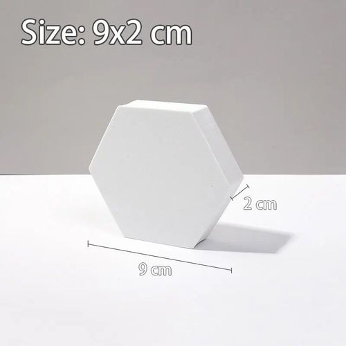 Ornements de fond de prise de vue de cube 3D blanc,accessoires de photographie de studio photo,accessoires de pose de bijoux cosmétiques - Type 9 x 2 cm