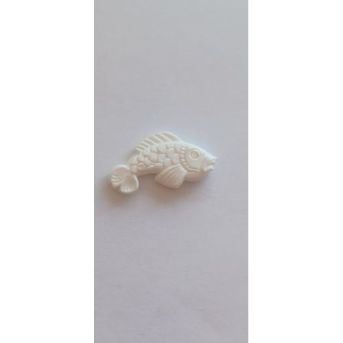 Fève Plastique Galette Santon Crèche - Animal Poisson Nature - Broad Bean