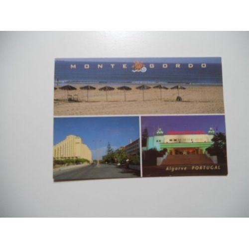 Portugal Carte Couleur Multivues Algarve Monte Gordo N° F 303 Edit Forways Tbe