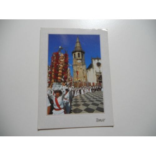 Portugal Carte Couleur Tomar Fête Des Paniers Cortège Pain Sur La Place De La Republique De 1998 Tbe
