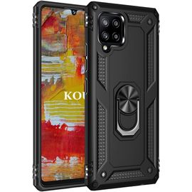 Coque Pour Samsung Galaxy A42 5g,Double Couche Renforcee Defense Militaire Anti-Chute Bumper Tpu Silicone Antichoc Armure Housse Etui Avec Anneau Support Pour Samsung Galaxy A42 5g (Noir)