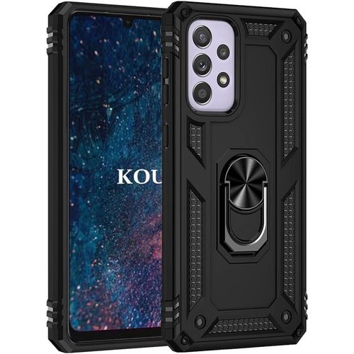 Coque Pour Samsung Galaxy A33 5g,Double Couche Renforcee Defense Militaire Anti-Chute Bumper Tpu Silicone Antichoc Armure Housse Etui Avec Anneau Support Pour Samsung Galaxy A33 5g (Noir)