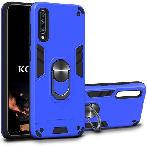 Coque Samsung Galaxy A70 / A70s, Double Couche Renforcee Defense Bumper Tpu Silicone Antichoc Armure Housse Etui Detachable 2 En 1 Avec Anneau Support (Bleu)