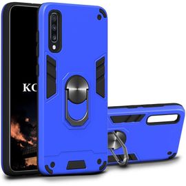 Coque Samsung Galaxy A70 / A70s, Double Couche Renforcee Defense Bumper Tpu Silicone Antichoc Armure Housse Etui Detachable 2 En 1 Avec Anneau Support (Bleu)