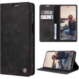 Pour Coque Xiaomi Redmi Note 9s Cuir Etui Redmi Note 9 Pro Housse Premium Pu Portefeuille Magnetique Porte Cartes Stand Fonction Coque Rabat Xiaomi Redmi Note 9s/9 Pro/9 Pro Max - Noir