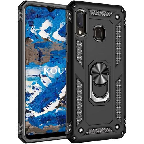 Coque Pour Samsung Galaxy A20e / A10e,Double Couche Renforcee Defense Bumper Tpu Silicone Antichoc Armure Housse Etui Avec Anneau Support Pour Samsung Galaxy A20e / A10e (Noir)