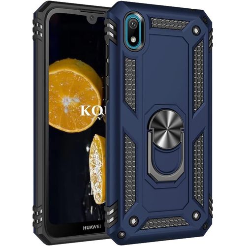 Coque Pour Huawei Y5 2019/Honor 8s,Double Couche Renforcee Defense Militaire Anti-Chute Bumper Tpu Silicone Antichoc Armure Housse Etui Avec Anneau Support Pour Huawei Y5 2019/Honor 8s (Bleu)