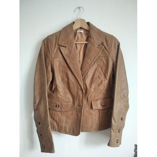 Veste Tailleur En Cuir Véritable