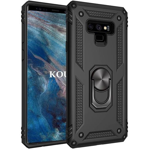 Coque Pour Samsung Galaxy Note 9,Double Couche Renforcee Defense Militaire Anti-Chute Bumper Tpu Silicone Antichoc Armure Housse Etui Avec Anneau Support Pour Samsung Galaxy Note 9 (Noir)