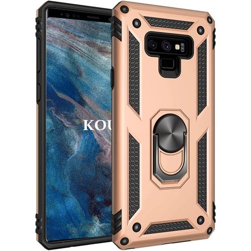 Coque Pour Samsung Galaxy Note 9,Double Couche Renforcee Defense Militaire Anti-Chute Bumper Tpu Silicone Antichoc Armure Housse Etui Avec Anneau Support Pour Samsung Galaxy Note 9 (D'or)