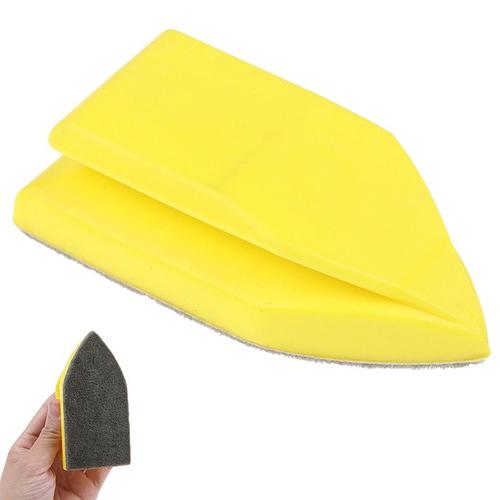 Outil De Lavage Automobile, Outil De Lavage En Feutre, Brosse De Nettoyage Nano Jaune, Siège En Cuir Feutré De Voiture Et De Maison 10cm X 5cm 1 Pièce