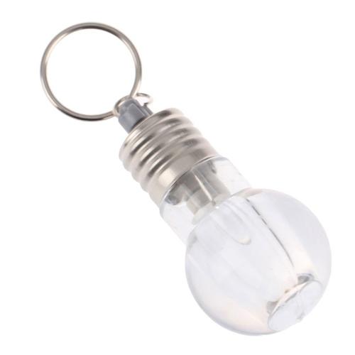 Créatif Coloré Changeant La Lumière De Lampe De Poche Led Mini Ampoule Lampe Porte Clés Anneau Porte Clés Lampe Claire Torche Porte Clés