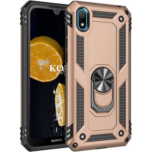 Coque Pour Huawei Y5 2019/Honor 8s,Double Couche Renforcee Defense Militaire Anti-Chute Bumper Tpu Silicone Antichoc Armure Housse Etui Avec Anneau Support Pour Huawei Y5 2019/Honor 8s (D'or)