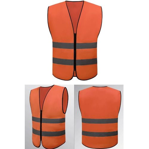 Gilet De Sécurité Néon À Rayures Réfléchissantes, Haute Visibilité, Orange Et Jaune, Haute Qualité, 1 Pièce, 2021