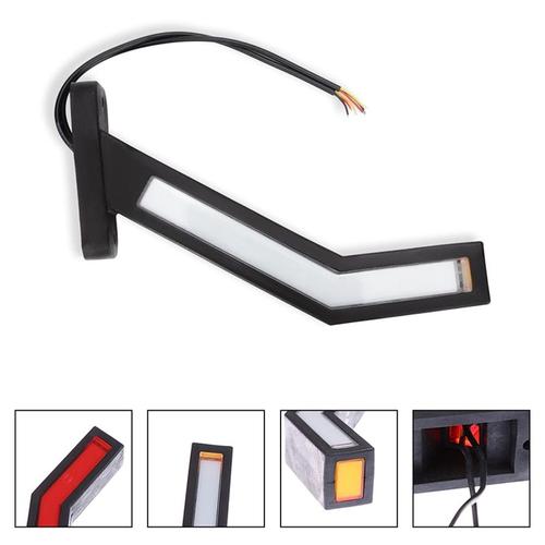 Feux Latéraux De Voiture Camion Remorque 2 Pièces, Feux De Contour Led, Lampe Van Dynamique Rouge Ambre Blanc