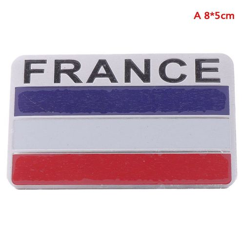 Emblème De Drapeau Français En Aluminium 3d, Autocollant De Voiture, Pour Peugeot 307 206 207 Citroën Renault Ds C2 C3