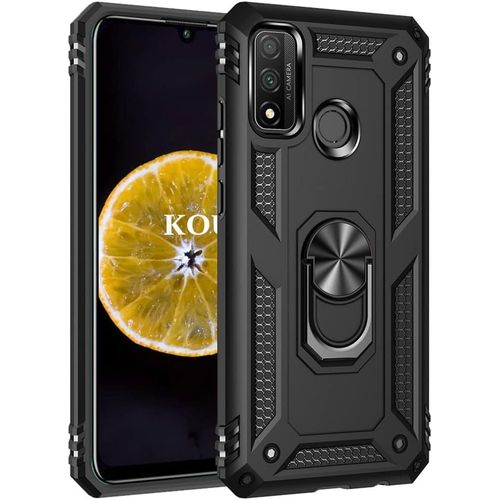 Coque Pour Huawei P Smart 2020,Double Couche Renforcee Defense Militaire Anti-Chute Bumper Tpu Silicone Antichoc Armure Housse Etui Avec Anneau Support Pour Huawei P Smart 2020 (Noir)