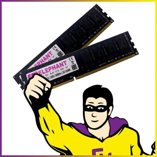 Lot 2x8Go (16Go) RAM DDR3 PC3L-12800U DIMM 1600Mhz 1.35v Mémoire Elephant Memory