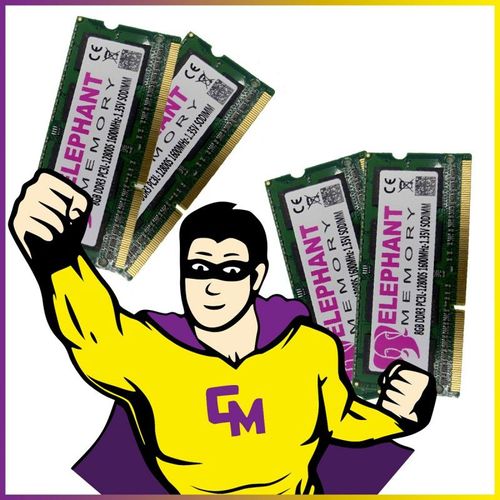 Lot 4x8Go (32Go) RAM DDR3 PC3L-12800U SoDimm Mémoire Pc Portable Elephant Memory