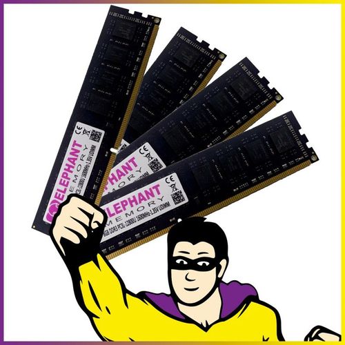 Lot 4x8Go (32Go) RAM DDR3 PC3L-12800U DIMM 1600Mhz 1.35v Mémoire Elephant Memory