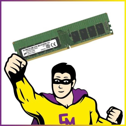 16Go RAM DDR4 Micron MTA16ATF2G64AZ-2G6E1 PC4-21300V 2666Mhz DIMM C...