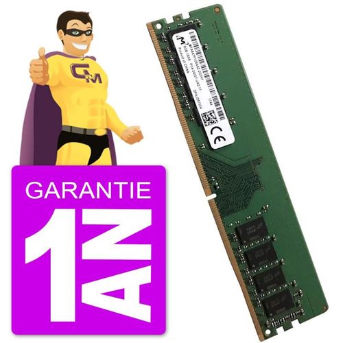 8Go RAM DDR4 PC4-19200U Micron MTA8ATF1G64AZ-2G3H1 DIMM PC Bureau