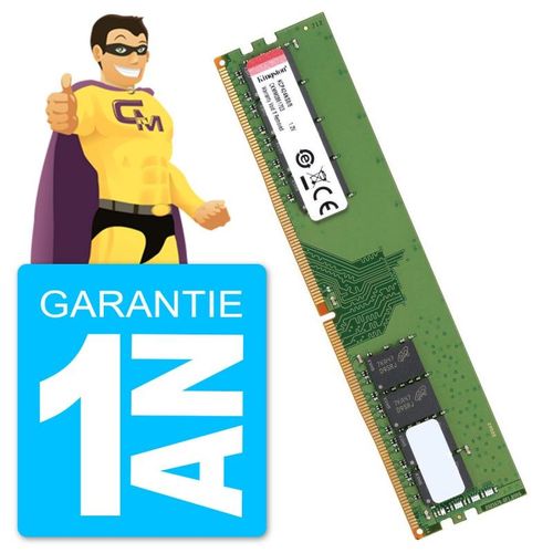 8Go RAM DDR4 PC4-19200U Kingston KCP424NS8/8 DIMM PC Bureau