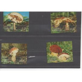 Bhoutan Timbres En Hologramme Les Champignons