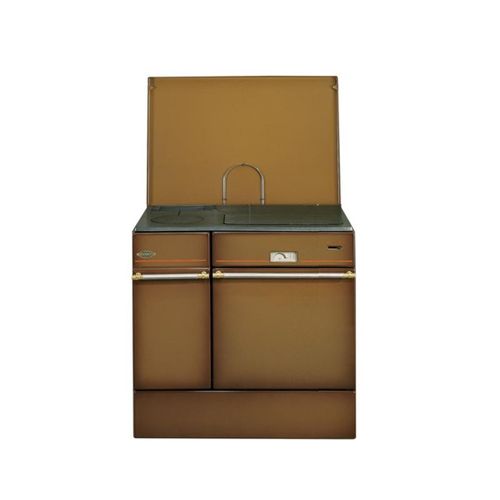 Godin - Cuisinière à bois brun foncé 240163BRUNFONCE