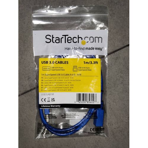 StarTech Câble USB 3.0 SuperSpeed A vers B 1m - St/St - Câble de connexion USB 3.0