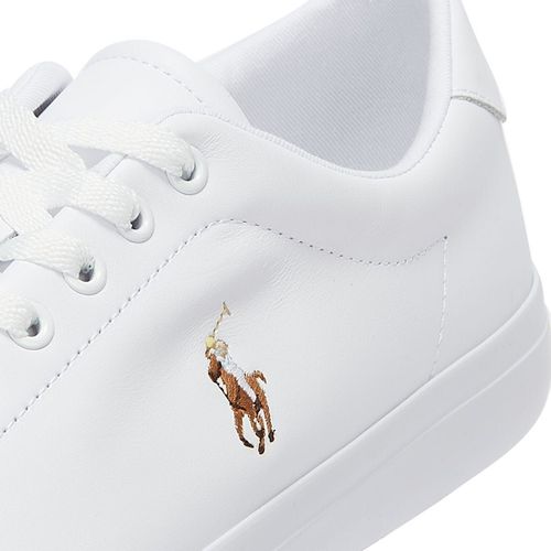Ralph Lauren Longwood Leather Baskets Blanches
