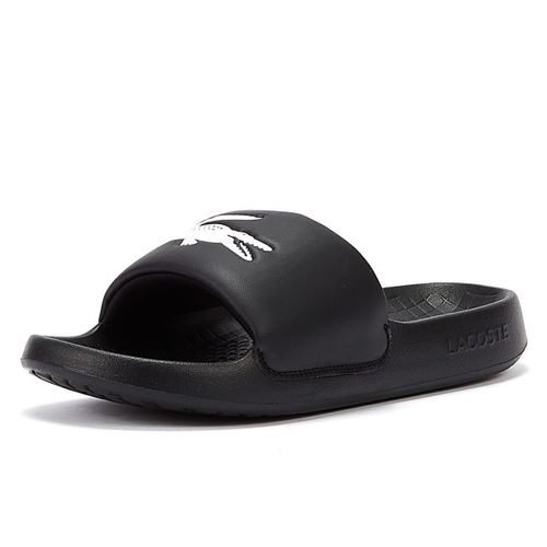 Lacoste Tongs De Bain Croco Slides Slipper Chaussures De Bain Noir Eur